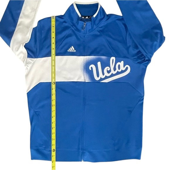 UCLA Adidas Track Jacket Womens Large Blue White Pockets Zip Lightweight Bruins - Picture 9 of 14